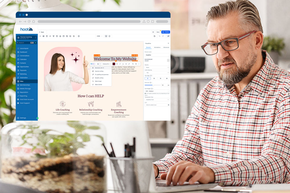 build a website with hoot host