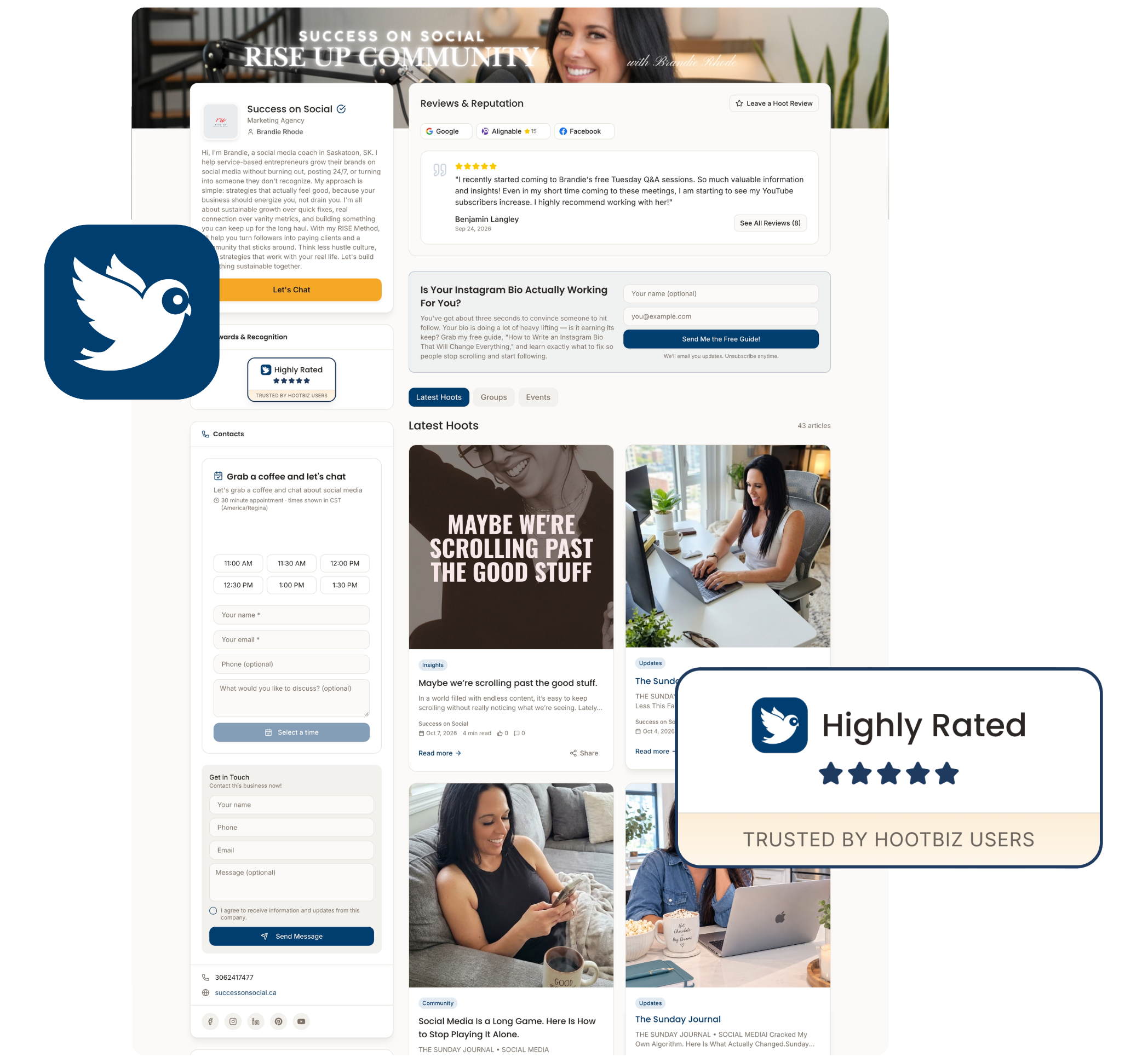 hootbiz.com networking and marketing platform